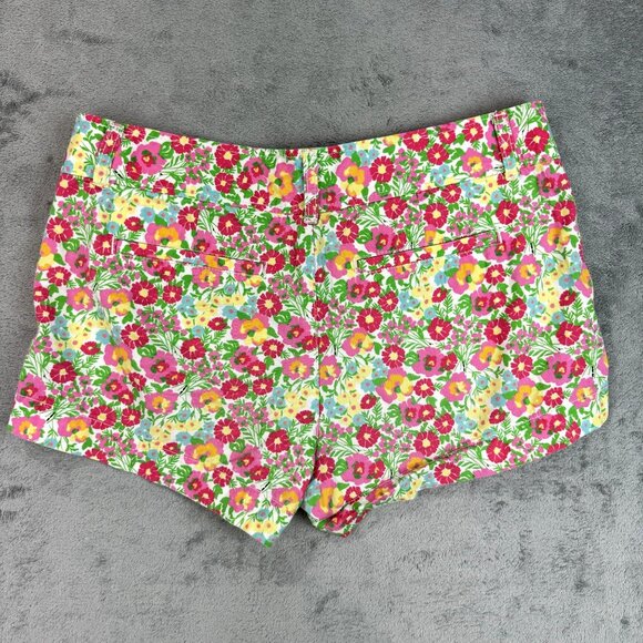 LILLY PULITZER Womens Floral Multicolor Mini Summer Shorts Cute Girly Short Sz 6 - Picture 2 of 7